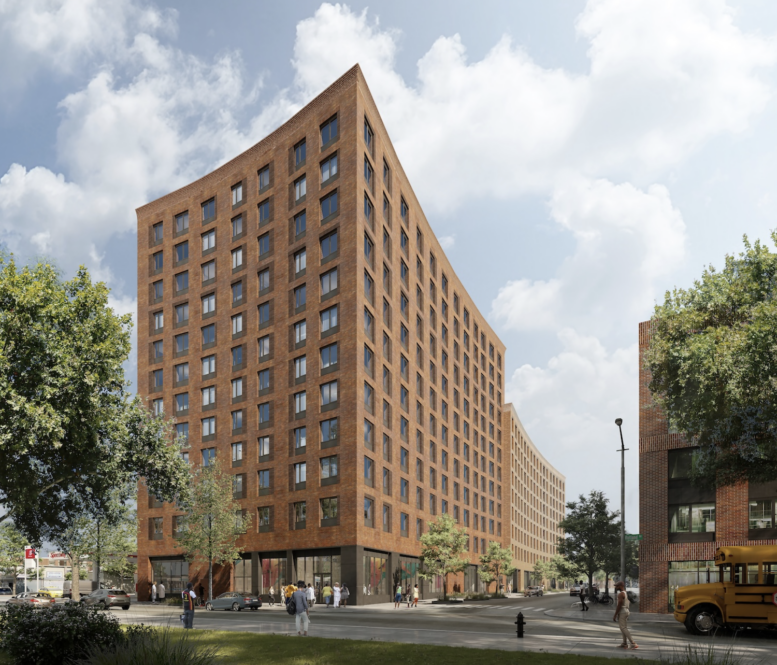 Render of Utica Crescent Apartments, by Bernheimer Architecture